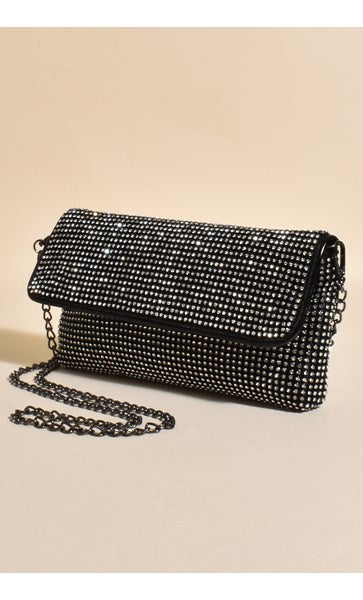 Malia Foldover Diamante Clutch