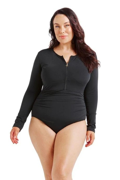 Chlorine resistant long sleeve one piece