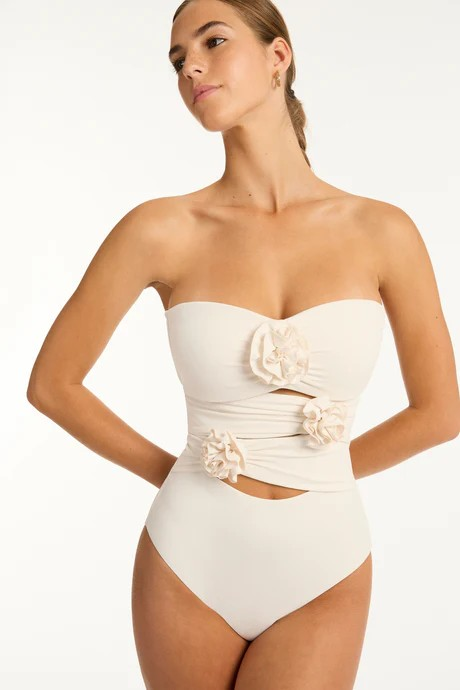 Casa Del Mar Flower Bandeau One Piece