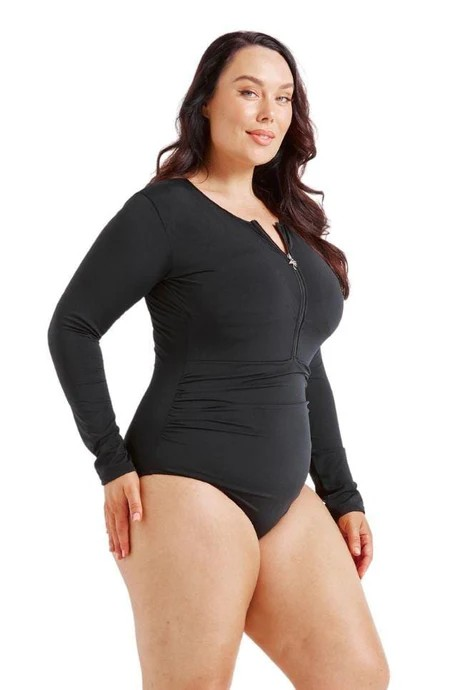 Chlorine resistant long sleeve one piece