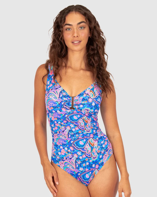 South Beach D-E Ring Front One Piece Swimsuit