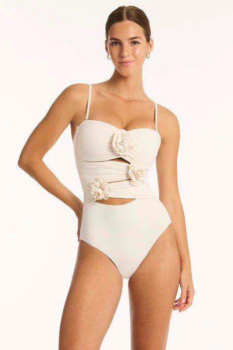 Casa Del Mar Flower Bandeau One Piece