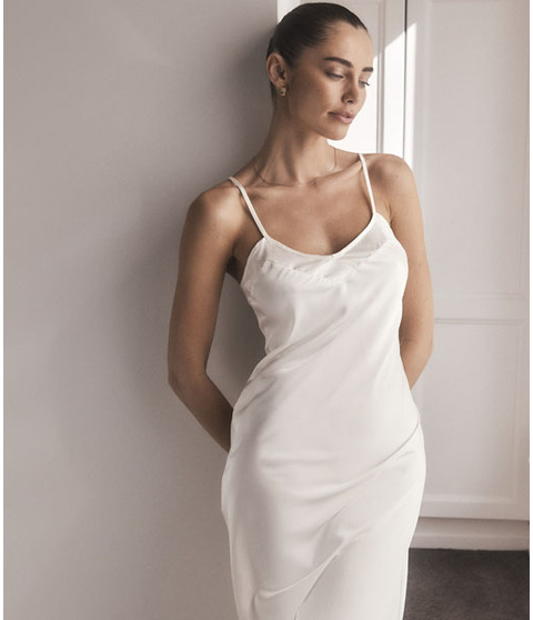 Yana Satin Ivory Dress